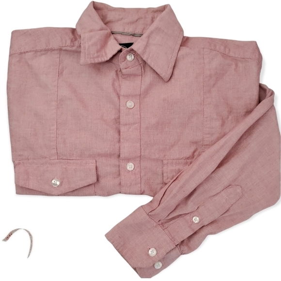 J. Ferrar modern fit pink button up shirt pink small 14-14 1/2 - Picture 3 of 6